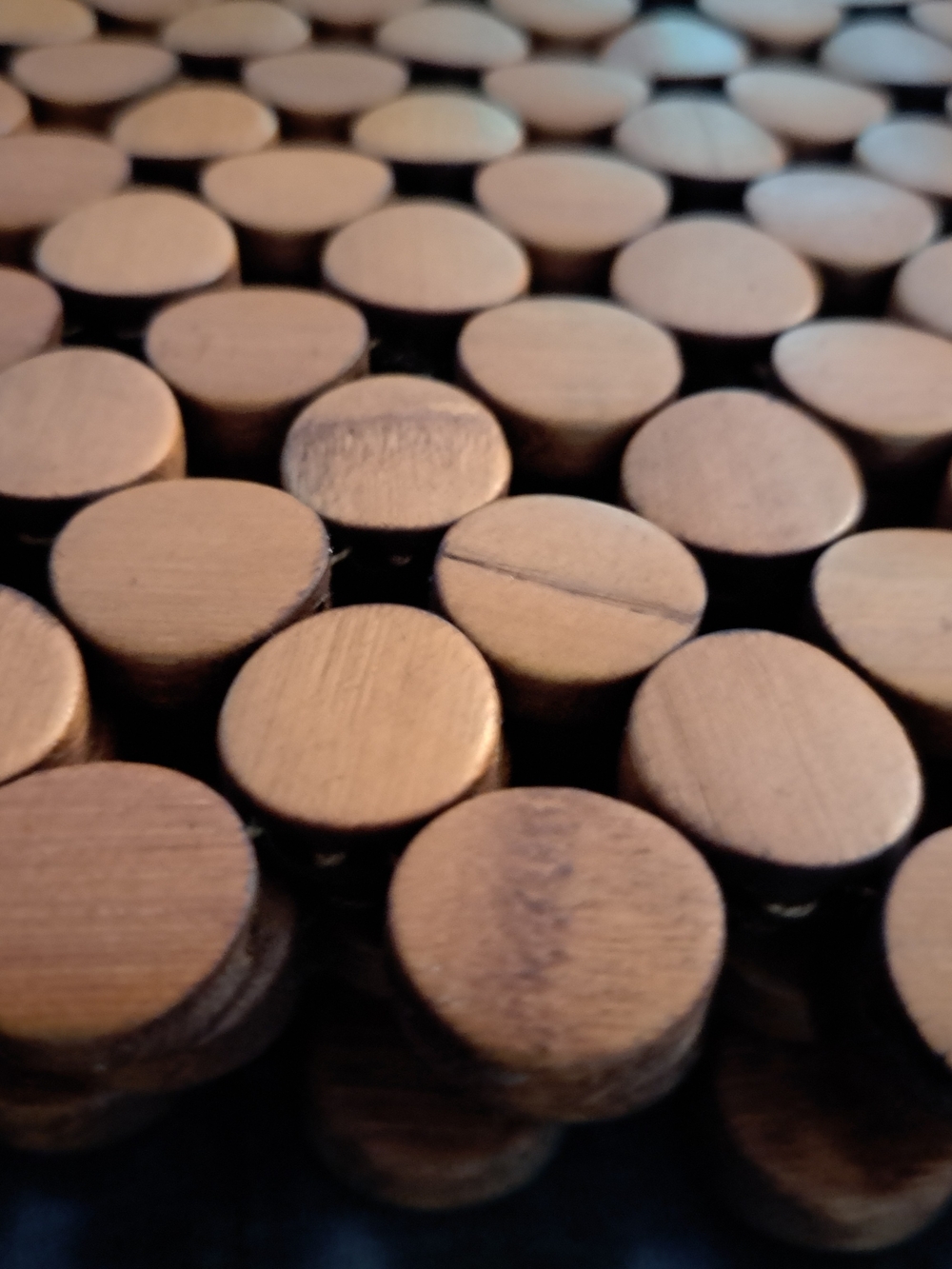 Mcm Style Wooden Round Accent Mat in Brown - Unbranded